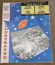 1963 NEW YORK GIANTS VS LIONS/ COLTS VS. BROWNS/NFL program!/JIM BROWN COVER!!!