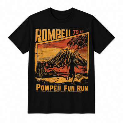 Pompeii Geography Volcanologist Shirt Funny Volcano Science Graphic Tee