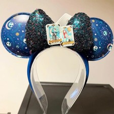 Disney Parks Headband Nightmare Before Christmas Jack Sally Tarot Cards Ear