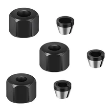 Router Bit Engraving Trimming Machine 6pcs Collet Chuck Set 6 35mm 8mm