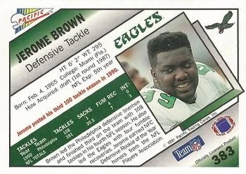 1991 Pacific #383 Jerome Brown - Image 2 of 2