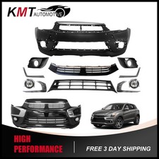 For 2016-2019 Mitsubishi Outlander Sport Front Bumper Grille Kit W Fog Lamp