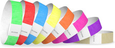 800 Tyvek Wristbands for Events, 8-Color Variety Pack   Tamper-Proof Design Pre