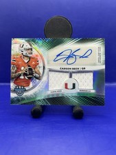 2025 Bowman U Best Carson Beck Prospect Dual Game-Used Relic Auto Refractor