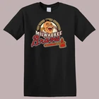 Milwaukee Braves World Champions Baseball Team Men's Black White Size S-5XL