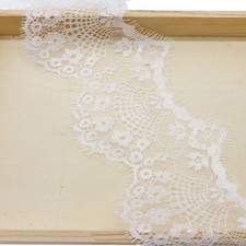 3 Yards Soft Eyelash Lace Trim Ribbon for Craft Upholstery Retro Sewing