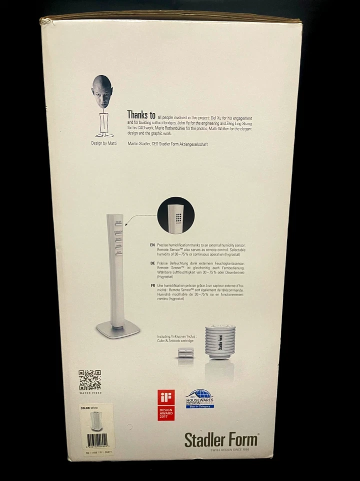 Stadler Form EVA Humidifier White Brand New - Image 2 of 3