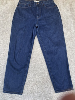 #ad #ad Madewell Medium Wash Blue High Rise Jeans Women#x27;s 29 Baggy Tapered Leg $7.49