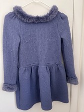 Janie And Jack Faux Fur Trimmed Dress