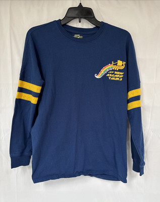 Marvel Thor Love Thunder New Asgard Tours Long Sleeve Shirt Blue Yellow Campus S