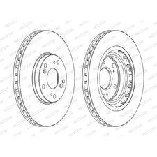 FERODO 2x Bremsscheibe vorne Ø300 mm für Saab 9-3 Cabriolet YS3D 2.0 Turbo