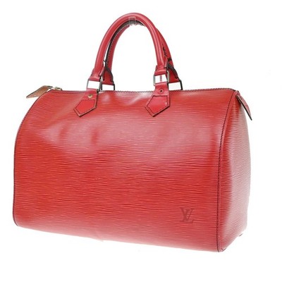 LOUIS VUITTON LV Logo Speedy 30 Travel Hand Bag Epi Leather Red M43007 70RQ073