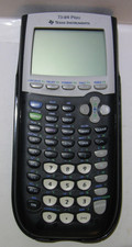 Texas Instruments TI-84 Plus Graphing Calculator - Black with Cover.