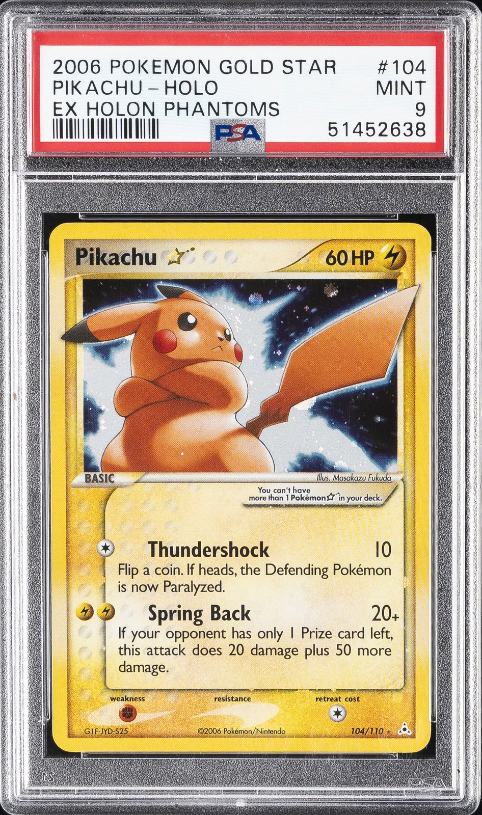 Pikachu Gold Star #104