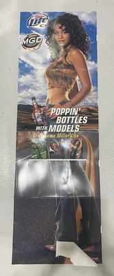 Miller Lite MGD Sexy Woman Cardboard Stand Up Beer Display.