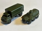 Vintage Diecast Dinky Toys Armoured Personnel Carrier & 3 Ton Bedford Army Wagon