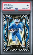 2024 Panini Select #87 Penei Sewell Zebra Shock PSA 9