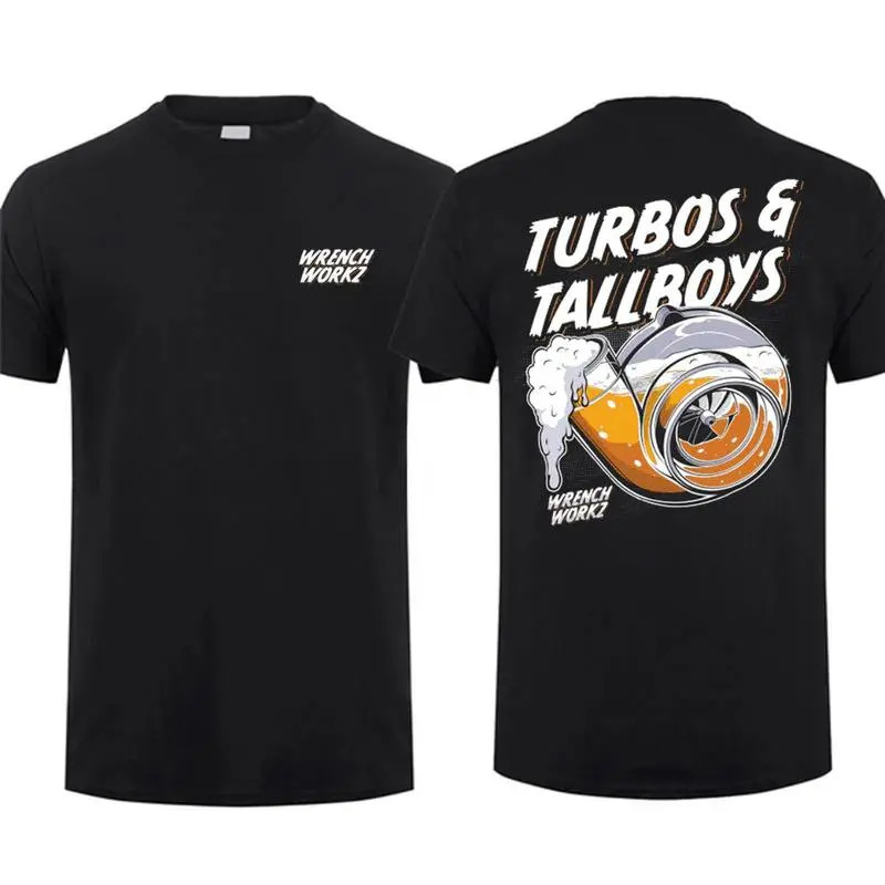 Turbos & Tallboys T-Shirt, Wrench Workz Automotive Turbo Graphic, Casual Wear