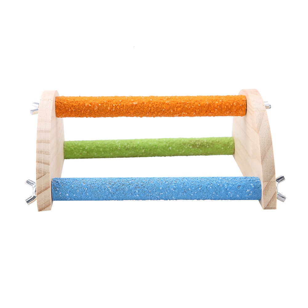 (Semicircle)Bird Wooden Perch Wooden Platform Wood Stand Toy Branch For Part