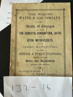 132 05 Woking Water Rates printers 1819? great Woking Water Gas Company