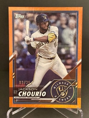 Topps 2025 Lids Mitchell & Ness Jackson Chourio Exclusive Orange /25 Brewers 🟠