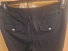 Womens Size 10 Pull on Stretch Black Pants with Brass buttons on Legs — photo 5