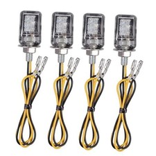 4 PCS Motorcycle Turn Signal Light, Universal 6LEDs Motorcycle Turn Signals