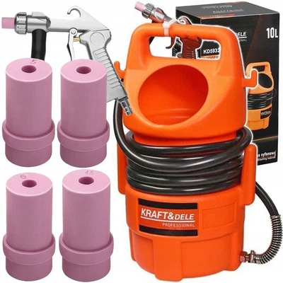 KRAFT&DELE Sabbiatrice 10L Pneumatica a Sifone per Rimozione Ruggine Vernice con Tubo 4,5m