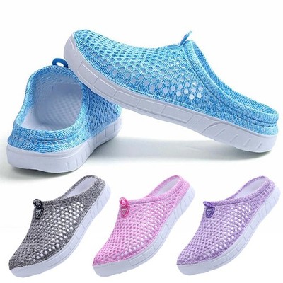 Atmungsaktive Damen Pantoletten Clogs als Hausschuhe und Gartenschuhe