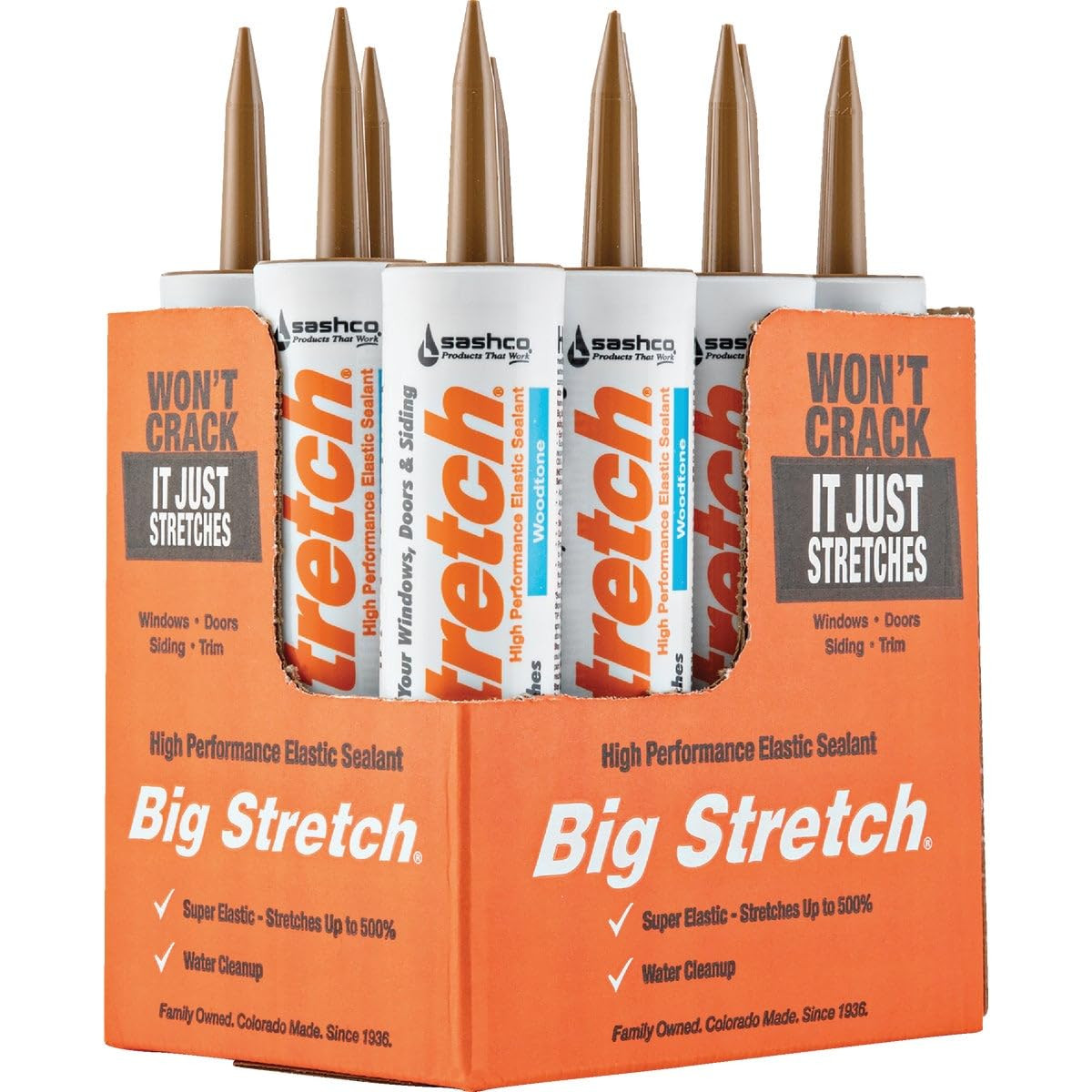 Big Stretch Flexible Caulk 10.5 Ounces Waterproof Paintable Home Sealant