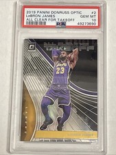 LEBRON JAMES 2019 Panini Donruss Optic All Clear For Takeoff #2 - PSA 10 GM MT