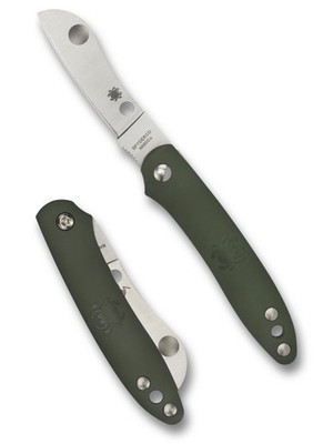 Spyderco Roadie Slipjoint Knife C189PGR N690Co Blade Olive Green FRN