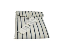 Zara Home Shower Curtain 71" x 78.5" Striped Bathroom Blue & White New