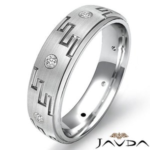 10ct eternity edge diamond step ring band mens round 18k gold