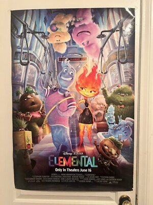 disney movie Elemental posters 27x40 double sided