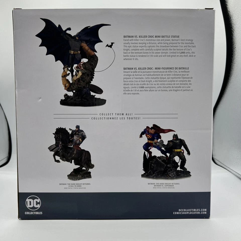 DC Comics Coleccionables Batman Vs Killer Croc Mini Estatua de Batalla Limitada Raro Nuevo Foto 3 de 4