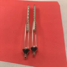 GFh Hydrometer Specific Gravity Baume scale 750 - 900,  7" Long  (lot of 2)