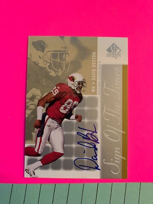 2000 SP AUTHENTIC DAVID BOSTON SIGN OF THE TIMES AUTOGRAPH CARD #DB ...