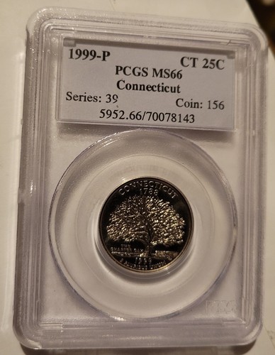 1999-P Connecticut Quarter PCGS MS 66 No Reserve