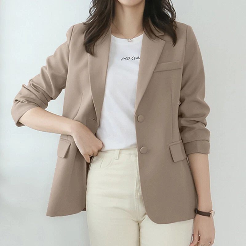 Chaqueta Blazer ZANZEA Mujer Formal Manga Larga Abotonada Ropa de Trabajo Abrigo EXCELENTE Foto 4 de 4