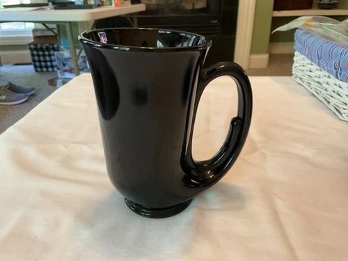 Indiana Glass Tiara Black Hunter's 12 oz Horn Mugs - Set of 3