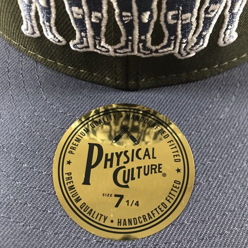 Physical Culture Black Fives Hat Cap Fitted Size 7 1/4 Olive Green - Picture 3 of 8