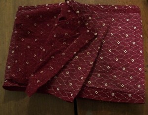 1880's Antique Burgundy or Cranberry Quilt or Dress weight Fabric