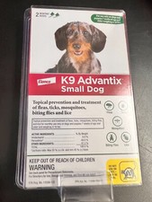 Dog Flea And Tick Killer Elanco K9 Advantix Small Dogs 4-10 LBS 2 Dose 6531