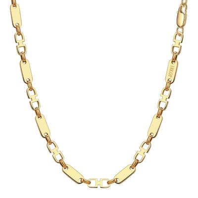 Herren Kette Gold 750 vergoldet Edelstahl 18Karat Königskette Wasserfest K6356D1