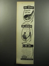 1951 Power Bilt Golf Clubs Ad - Good equipment plus good instruction