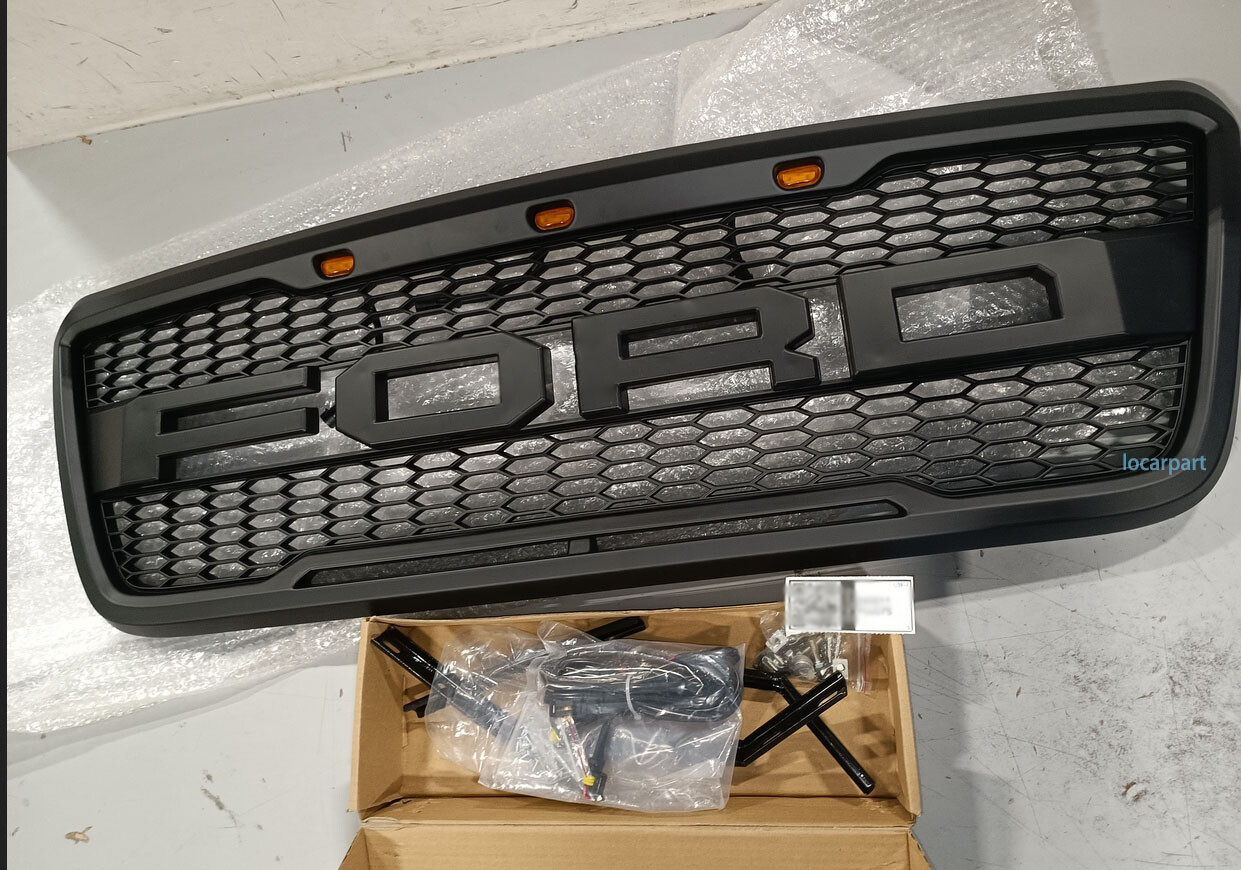 For For-d F150 Grill 2004 05 06 07 2008 F-150 Front Upgrade Grille W/LED Black