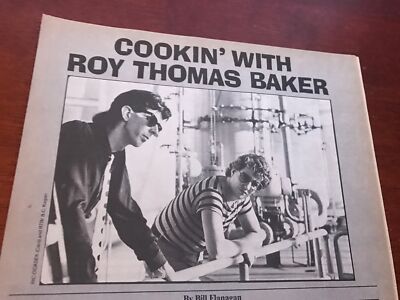 1982 VINTAGE 4 PAGE PRINT ARTICLE CALLED ''COOKIN' WITH ROY THOMAS BAKER'' QUEEN