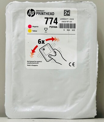 New Genuine HP 774 Magenta & Yellow Printhead Cartridge [P2V99A]