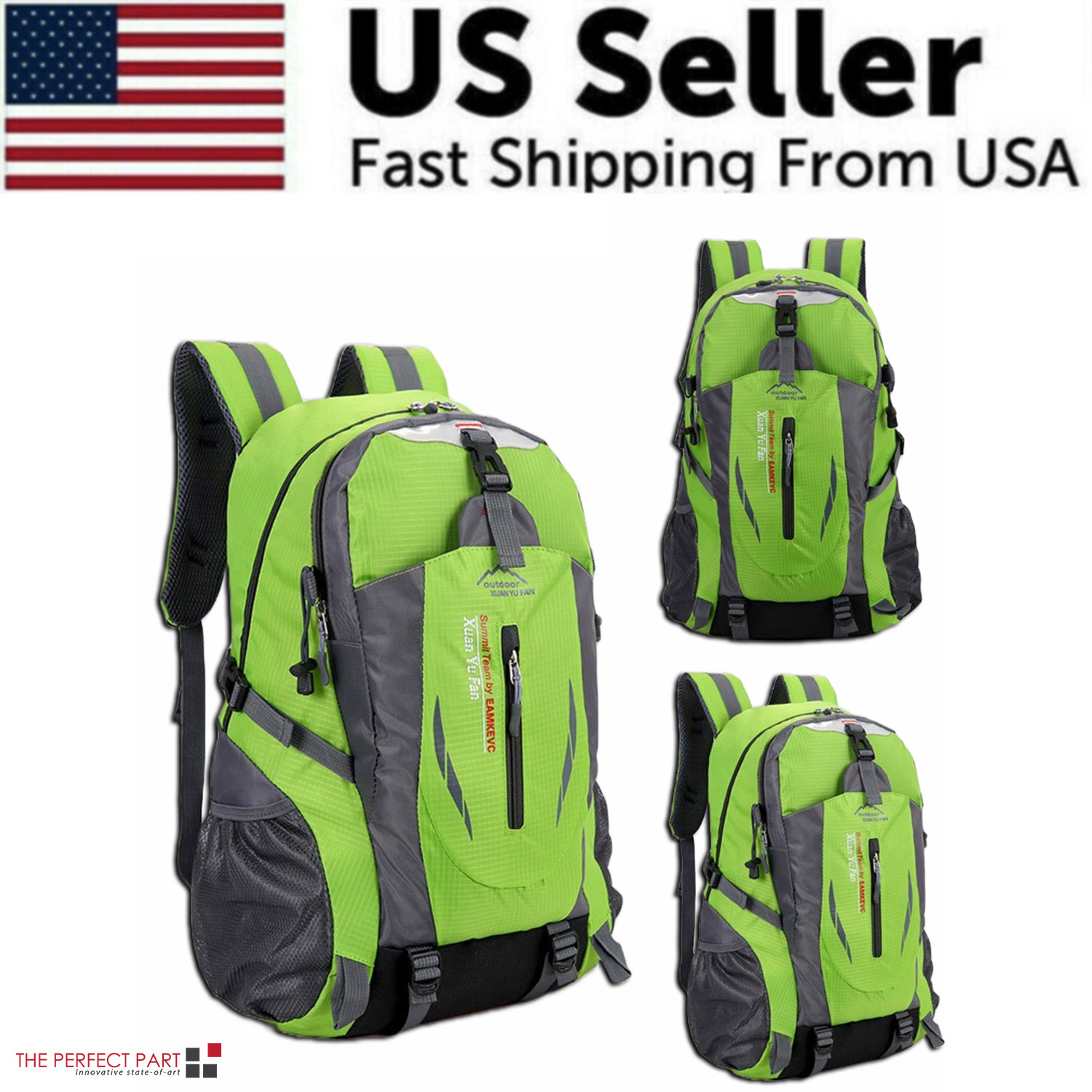 Rucksack Camping Laptop Hiking School Book Bag Usa